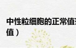 中性粒细胞的正常值范围（中性粒细胞得正常值）
