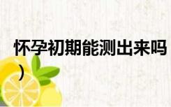 怀孕初期能测出来吗（一般怀孕多久能测出来）