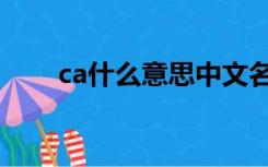 ca什么意思中文名字（ca什么意思）