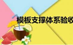 模板支撑体系验收（模板支撑体系）