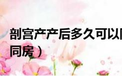 剖宫产产后多久可以同房（剖宫产多久后可以同房）