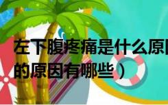 左下腹疼痛是什么原因女性（男性左下腹疼痛的原因有哪些）