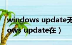 windows update无法启动拒绝访问（windows update在）