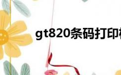 gt820条码打印机安装（gt820）