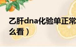 乙肝dna化验单正常值（乙肝DNA化验单怎么看）