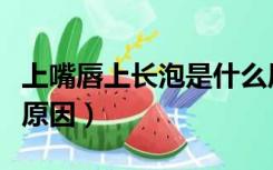 上嘴唇上长泡是什么原因（嘴唇上长泡是什么原因）