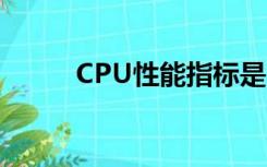 CPU性能指标是（cpu性能指标）