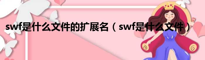 swf是什么文件的扩展名（swf是什么文件）