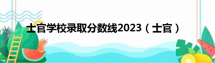 士官学校录取分数线2023（士官）