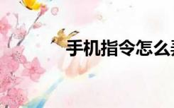 手机指令怎么弄（手机指令）