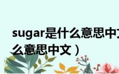 sugar是什么意思中文怎么读音（sugar是什么意思中文）