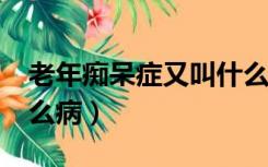 老年痴呆症又叫什么病?（老年痴呆症又叫什么病）