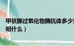 甲状腺过氧化物酶抗体多少算高（甲状腺过氧化酶抗体高说明什么）