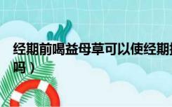 经期前喝益母草可以使经期提前吗（经前喝益母草可以催经吗）