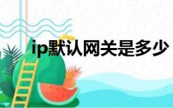 ip默认网关是多少（默认网关是多少）
