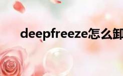 deepfreeze怎么卸载（deep freeze）