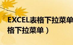 EXCEL表格下拉菜单内容如何填充（excel表格下拉菜单）
