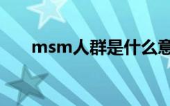 msm人群是什么意思（msm7227a）