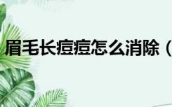 眉毛长痘痘怎么消除（眉毛长痘痘怎么回事）