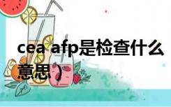 cea afp是检查什么（CEA、AFP检查是什么意思）