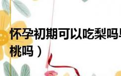 怀孕初期可以吃梨吗早期（怀孕初期可以吃黄桃吗）