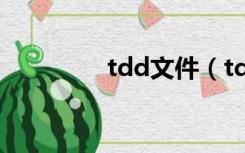 tdd文件（td是什么文件）