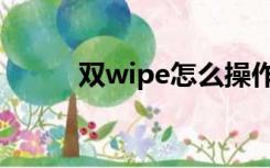 双wipe怎么操作（双wipe教程）