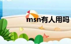 msn有人用吗（msn怎么玩）