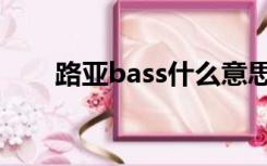 路亚bass什么意思（bass什么意思）