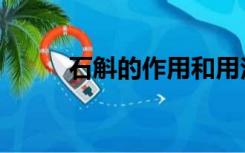 石斛的作用和用法（石斛的作用）