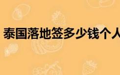 泰国落地签多少钱个人（泰国落地签多少钱）